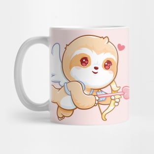 Love Cupid Kawaii Cute Sloth Valentine Mug